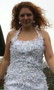 recyclart Dress From Shredded Paper
